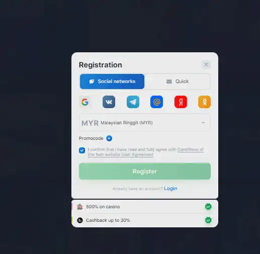 1win registration
